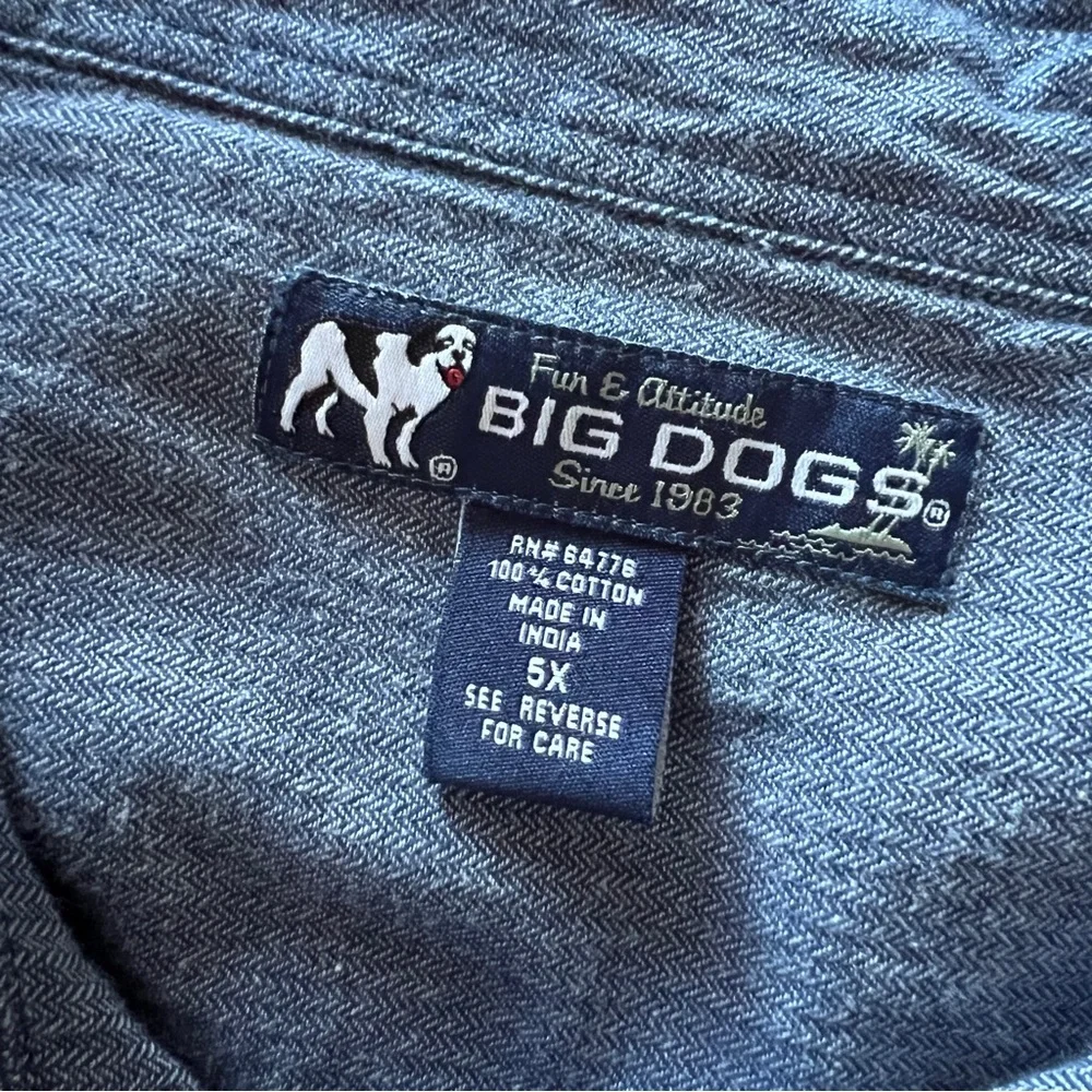 5X Big Dogs Long Sleeve Button Up Shirt Big Tall - Picture 6 of 7